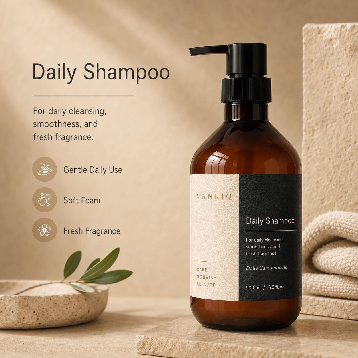 Daily Care Shampoo - Sticker Packaging detail 2