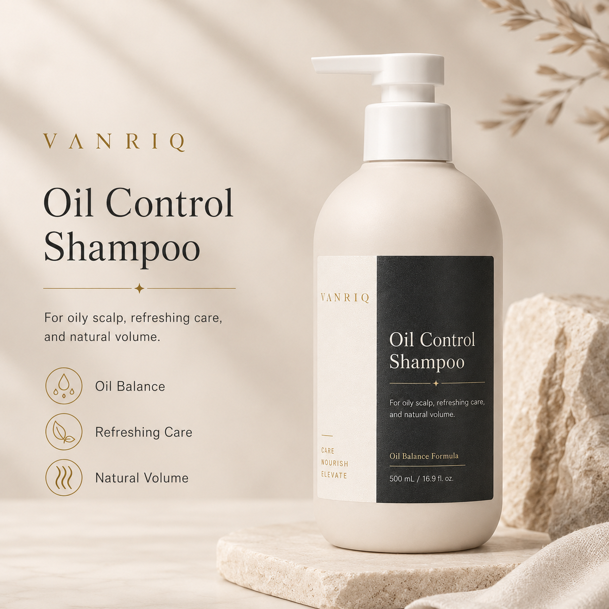 Oil Control Shampoo - Sticker Packaging detail 1