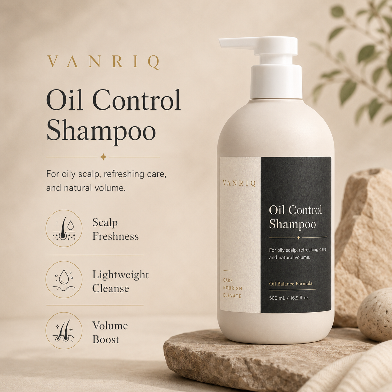 Oil Control Shampoo - Sticker Packaging detail 2